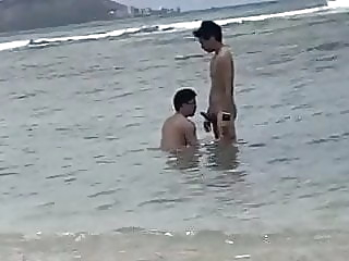asian (gay) beach (gay) blowjob (gay)
